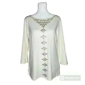 Ruby Rd. Women's ivory blouse size small